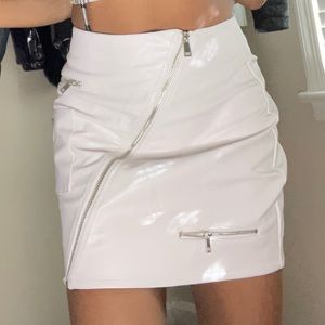 Leather Zipper Skirt